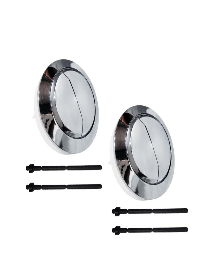 TILEINDIA Dual Flush Push Button Toilet Water Tank | Replaceable Round Toilet Flushing Button | Compatible with all brands | universal toilet flush (58 mm / 2.28 inch) button 2pc - Image 1